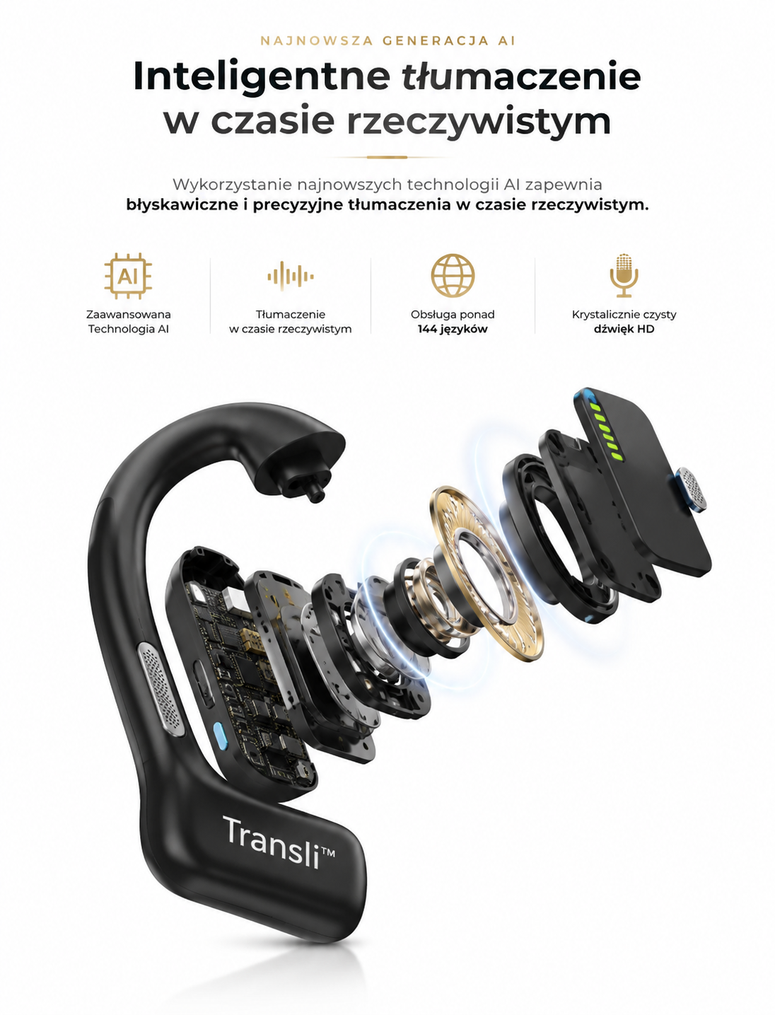 Transli™ - Inteligentne Słuchawki AI